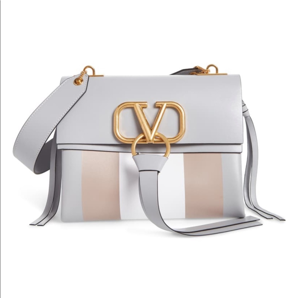 ❌SOLD❌ Valentino Small V-Ring Leather Shoulder Bag